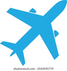 Airplane aviation flat icon for apps, logo and website. Airplane icon, vector