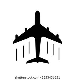 Airplane aviation flat icon for apps, logo and website. Airplane icon, vector. Airplane sign and symbol. Flight jet, aircraft transport symbol on white background. Vector illustration.