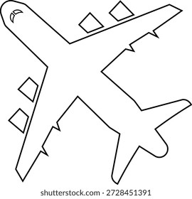  Airplane aviation flat icon for apps, logo and website. Airplane sign and symbol. Flight transport symbol on white background. 