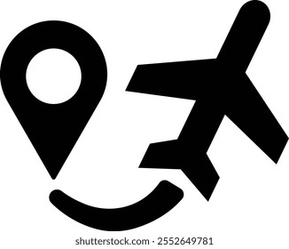 Airplane aviation icon in flat. vector for apps or websites Flight transport symbol Travel Abstract neon airplane forces animation flying plane arrivals isolated on transparent background