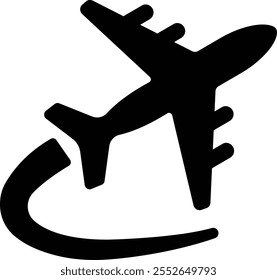 Airplane aviation icon in flat. vector for apps or websites Flight transport symbol Travel Abstract neon airplane forces animation flying plane arrivals isolated on transparent background