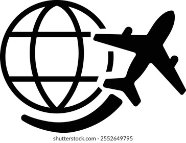 Airplane aviation icon in flat. vector for apps or websites Flight transport symbol Travel Abstract neon airplane forces animation flying plane arrivals isolated on transparent background