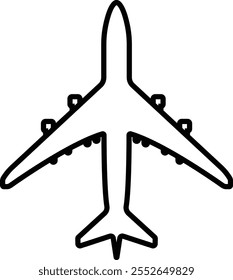 Airplane aviation icon in line. vector for apps or websites Flight transport symbol Travel Abstract neon airplane forces animation flying plane arrivals isolated on transparent background