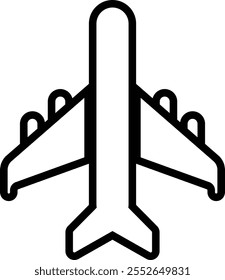 Airplane aviation icon in line. vector for apps or websites Flight transport symbol Travel Abstract neon airplane forces animation flying plane arrivals isolated on transparent background