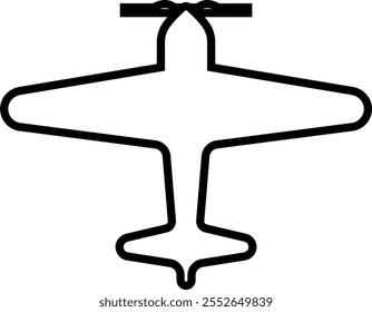 Airplane aviation icon in line. vector for apps or websites Flight transport symbol Travel Abstract neon airplane forces animation flying plane arrivals isolated on transparent background