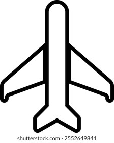 Airplane aviation icon in line. vector for apps or websites Flight transport symbol Travel Abstract neon airplane forces animation flying plane arrivals isolated on transparent background