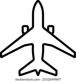 Airplane aviation icon in line. vector for apps or websites Flight transport symbol Travel Abstract neon airplane forces animation flying plane arrivals isolated on transparent background