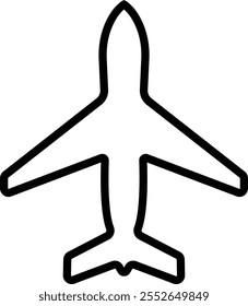 Airplane aviation icon in line. vector for apps or websites Flight transport symbol Travel Abstract neon airplane forces animation flying plane arrivals isolated on transparent background