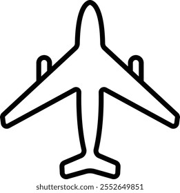 Airplane aviation icon in line. vector for apps or websites Flight transport symbol Travel Abstract neon airplane forces animation flying plane arrivals isolated on transparent background