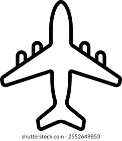 Airplane aviation icon in line. vector for apps or websites Flight transport symbol Travel Abstract neon airplane forces animation flying plane arrivals isolated on transparent background