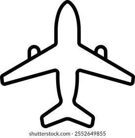 Airplane aviation icon in line. vector for apps or websites Flight transport symbol Travel Abstract neon airplane forces animation flying plane arrivals isolated on transparent background