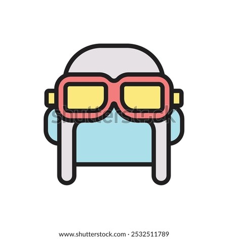 Airplane Aviator Icon Vector Illustration