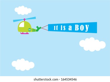 airplane baby boy announcement