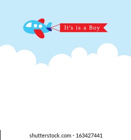 airplane baby boy announcement message