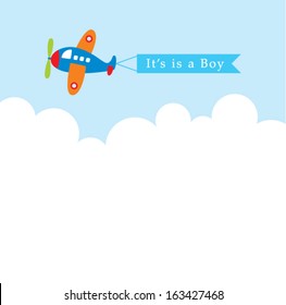 airplane baby boy announcement message