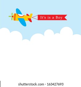 airplane baby boy announcement message