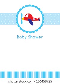 airplane baby shower card