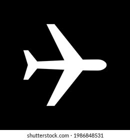 Airplane and background as icon