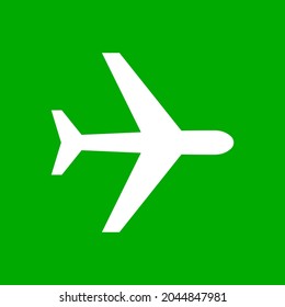 Airplane and background as icon