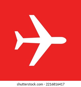 Airplane and background as icon
