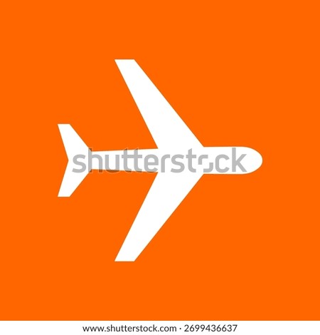 Airplane and background as icon