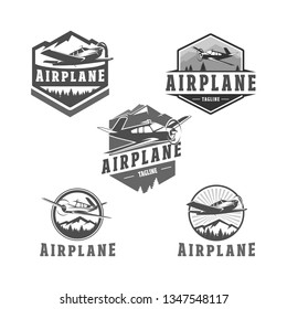 airplane badge logo