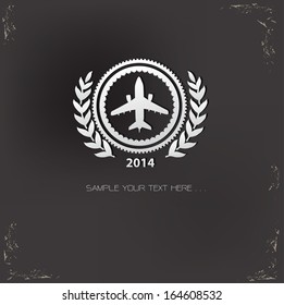 Airplane Badge symbol,vector