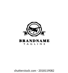 airplane badges cartoon logo icon design template modern vector