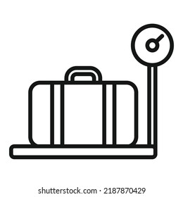 Airplane bag icon outline vector. Airline passenger. Air seat