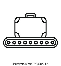 Airplane baggage icon outline vector. Plane travel. Air seat