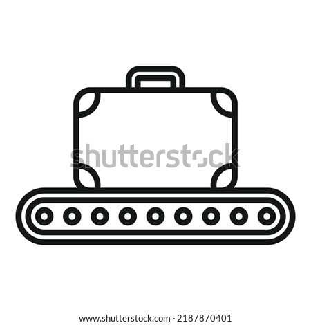 Airplane baggage icon outline vector. Plane travel. Air seat