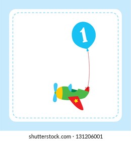 airplane with balloon