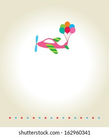 airplane with balloon