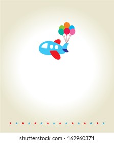 airplane with balloon
