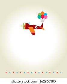 airplane with balloon