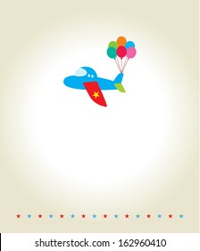 airplane with balloon