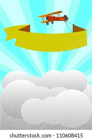 airplane with banner