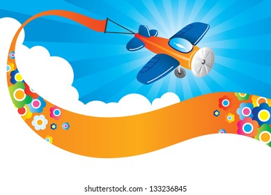 Airplane with banner