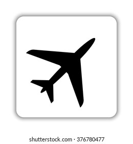 Airplane -  black vector icon