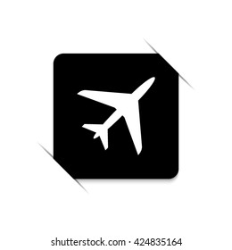 Airplane  - black vector icon