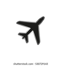 Airplane  - black vector icon