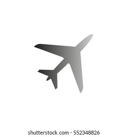 Airplane -  black vector icon