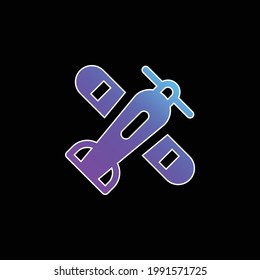 Icono del vector de gradiente azul del avión