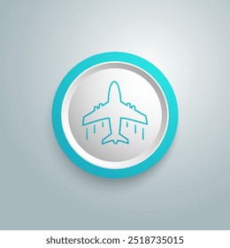 Airplane blue icon vector illustration design Logo Template