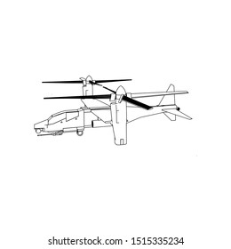 Airplane blueprint. Outline aircraft on isolated background. Vector illustration. Aviation drawing blueprint, plane sketch graphic