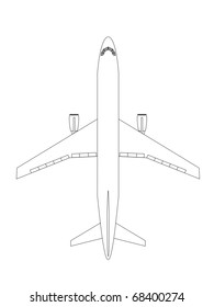 Airplane Blueprint Vector