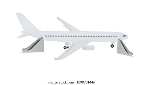 Airplane boarding isolated. vector illustration