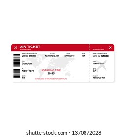 Airplane boarding ticket 