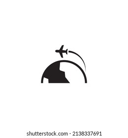 Airplane Boarding Travel icon simple design