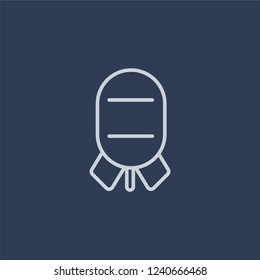 Airplane Bomb icon. Airplane Bomb linear design concept from Army collection. Simple element vector illustration on dark blue background.
